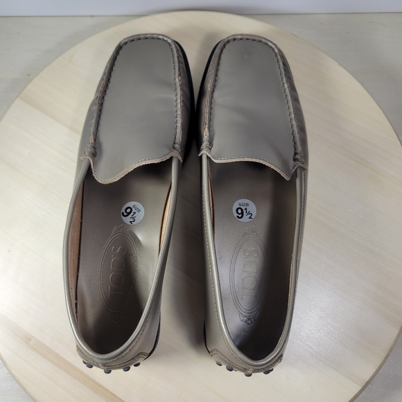 Tod’s Pewter Patent Leather Loafer Slip On Men’s Size 9.5 - Picture 5 of 14